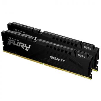 Памет Kingston FURY Beast Black 16GB(2x8GB) DDR5 5600MHz CL36, AMD EXPO - KF556C36BBEK2-16