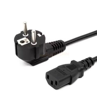 Захранващ кабел 220V IEC 60320 C13 / 1.5 m / 10A / 220-250V / 3x0.75 mm² / Черен / Bulk packaging
