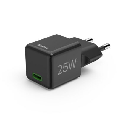 Зарядно устройство HAMA мини 25W USB-C PD / 25W / USB-C / PD 3.0 / Mini дизайн / Черно