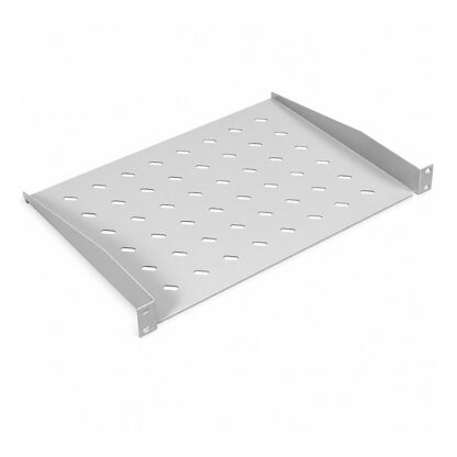 Рафт за комуникационен шкаф / 1U / 19`` / 486x200x44 mm / 30 kg / Сив / Вентилационни отвори