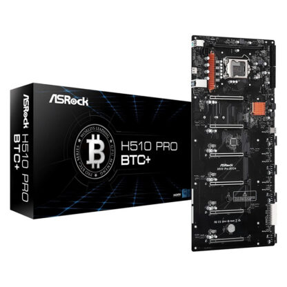 Дънна платка ASRock® H510 Pro BTC+ / Специализирана за крипто-майнинг / LGA1200 / 6x PCIe
