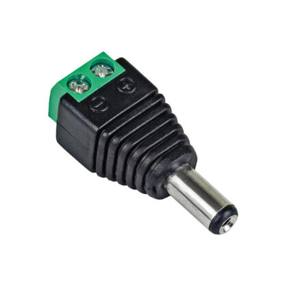 Захранващ конектор с болт BRAVAS / 12V / 2A / 5.5x2.1mm / Мъжки