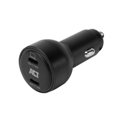 Зарядно устройство за автомобил ACT 95W 12V/24V / 95W / 2 x USB-C / GaN