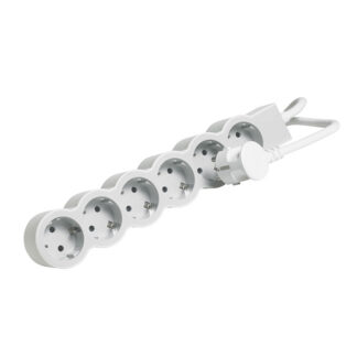 Разклонител Legrand 694557 / 6 гнезда / 1.5 m / 16A / 3680W / Бял / 90° гнездо