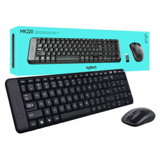 Комплект безжична компютърна клавиатура и мишка Logitech MK220 / 2.4 GHz / USB приемник / БДС кирилизация