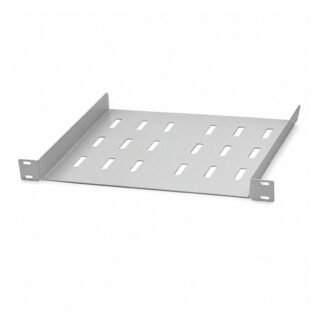 Рафт за комуникационен шкаф / 1U / 10`` / 254x150x44 mm / 20 kg / Сив / Перфориран