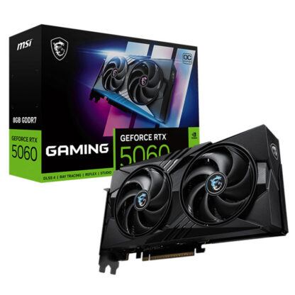 Видеокарта MSI GeForce RTX™ 5060 8G GAMING OC/ 8GB GDDR7 / 2625 MHz / PCIe 5.0 / 3840 CUDA / 1x 8-pin / 155W