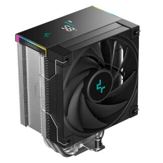 Охладител за процесор DeepCool AK500S Digital SE / 240W / 120mm / 5 топлинни тръби / 4-pin PWM / Дигитален дисплей / A-RGB