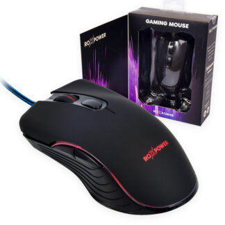 Гейминг компютърна мишка ROXPOWER G20 Gaming RGB / Оптична / 1000-3200 dpi / USB 2.0 / 6 бутона / Soft Touch