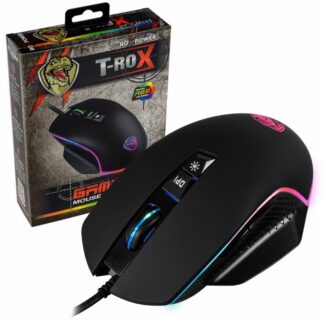 Гейминг компютърна мишка ROXPOWER T-ROX STGM388 / Оптична / 800-6400 dpi / USB 2.0 / 7 бутона / RGB / Soft Touch