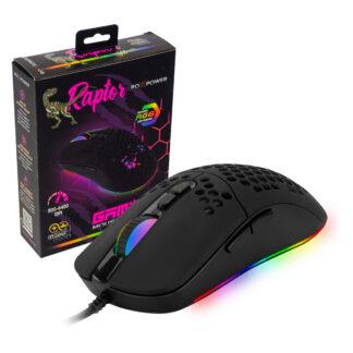 Гейминг компютърна мишка ROXPOWER RAPTOR GM-19 / Оптична / 800-6400 dpi / USB 2.0 / 7 бутона / RGB / Паракорд кабел