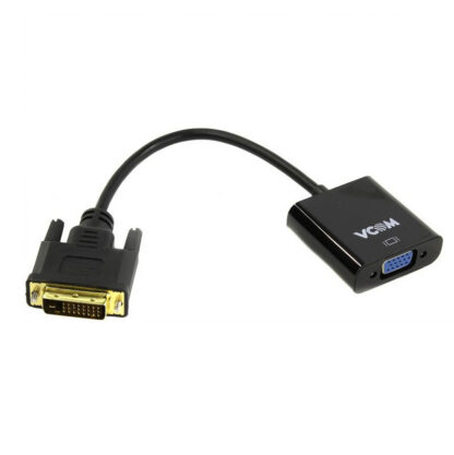 Преходник VCOM DVI-D 24+1 - VGA-F CG491 / 0.15 m / Позлатен / 1080p