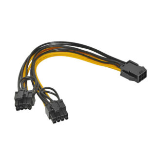 Преходник Makki Mining PCI-E Splitter 6p - 2x8p / 0.24 m / 18 AWG