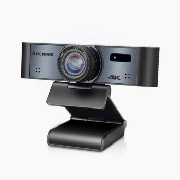 ROCWARE RC16 Уеб камера, 4K UHD, 110 градуса,8x зуум, USB-C