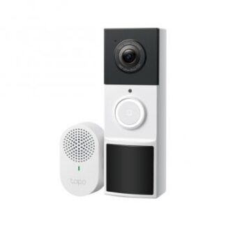 TP LINK нтелигентен видео звънец за врата Tapo D210, 2K QHD (2560×1440),160° зрителен ъгъл, microSD до 512 GB, 2.4Ghz, AI-разпознаване