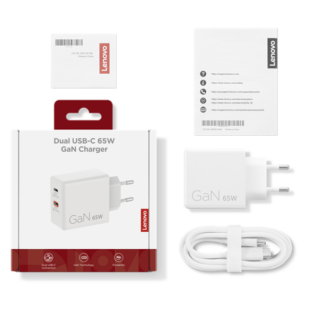 LENOVO DUAL 65W USB-C ADAPT WH