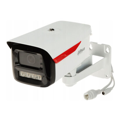Камера за видеонаблюдение Dahua булет IPC-HFW2449M-S-LED-0360B-B-PRO / 4MP / 2688x1520 / 3.6mm / WizColor Full Color / 50m топла светлина / AI детекция / PoE / IP67 / бяла