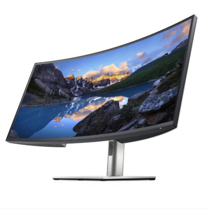 Реновиран монитор Dell UltraSharp U3421WE / 34`` извит / 3440x1440 / AH-IPS / 21:9 / 350 cd/m² / 1000:1 / 2x HDMI + DisplayPort / черен-сребрист / Клас А-