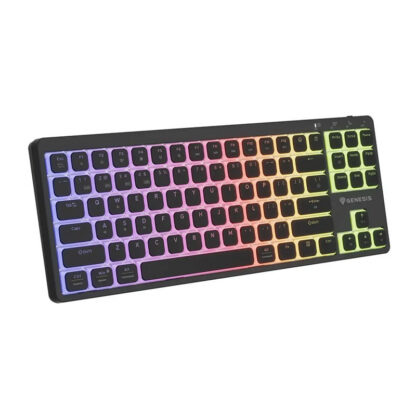 Безжична механична клавиатура Genesis Thor 430 TKL Wireless / TKL / Outemu Pink / 3000 mAh / 60 часа / 3 режима / Hot Swap / RGB / Черна