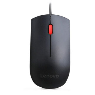 Компютърна мишка с кабел Lenovo Essential 4Y50R20863 / USB / оптична / 1600 dpi / 3 бутона / симетричен дизайн / черна