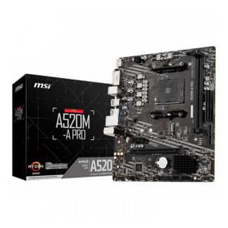 Дънна платка MSI A520M-A Pro / Micro ATX / AMD® A520 / AM4® / DDR4