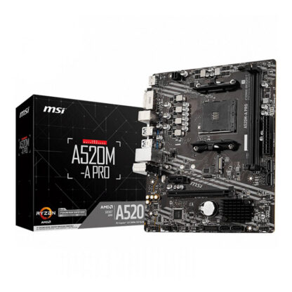 Дънна платка MSI A520M-A Pro / Micro ATX / AMD® A520 / AM4® / DDR4