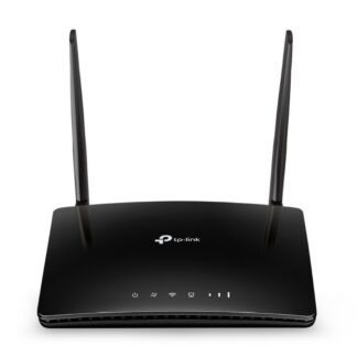 Wi-Fi 3G/4G рутер TP-Link TL-MR6400 / 300 Mbps / 4G LTE Cat4 (150 Mbps) / 2.4 GHz / 3x LAN + 1x LAN/WAN / 2x външни антени / Nano SIM / 174 x 124.5 x 33.5 mm