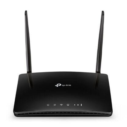Wi-Fi 3G/4G рутер TP-Link TL-MR6400 / 300 Mbps / 4G LTE Cat4 (150 Mbps) / 2.4 GHz / 3x LAN + 1x LAN/WAN / 2x външни антени / Nano SIM / 174 x 124.5 x 33.5 mm