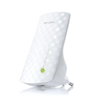 Wi-Fi удължител на обхват TP-Link RE200 AC750 / Dual-Band / Wi-Fi 5 (802.11ac) / 300 Mbps (2.4 GHz) + 433 Mbps (5 GHz) / 1x 10/100 Mbps / 3 вътрешни антени / бял