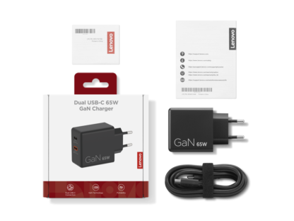 LENOVO DUAL 65W USB-C ADAPT BK