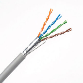 Кабел FTP Lan Cat.5 AWG BC L / меден / UV защита / сив