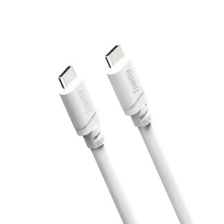 Кабел Hama USB-C към USB-C / 2 м / USB 2.0 / 480 Mbit/s / 3 A / 60 W / бял