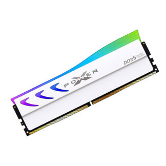 Оперативна памет Silicon Power XPOWER Storm RGB 16GB DDR5 6000MHz CL36 / SP016GXLWU60FFSL / UDIMM / 1.35V / бяла