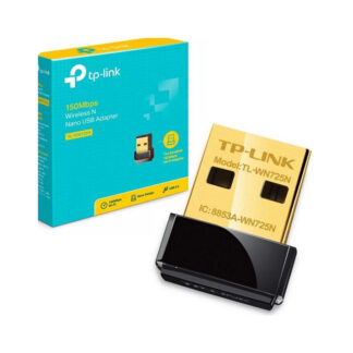Безжичен мрежов адаптер TP-Link TL-WN725N / N150 / USB 2.0 / 150 Mbps / 1 вътрешна антена / черен