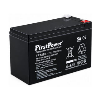 Батерия за UPS FirstPower FP7-12 / 12V / 7Ah / F1 / оловно-киселинна / 151 x 65 x 94 mm / 2.8 kg